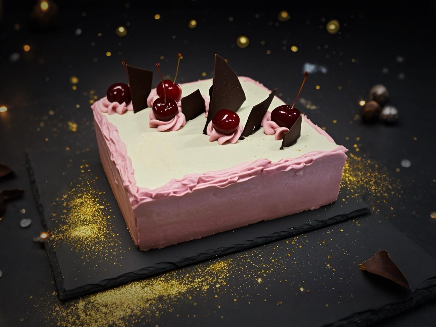粉紅黑森林蛋糕